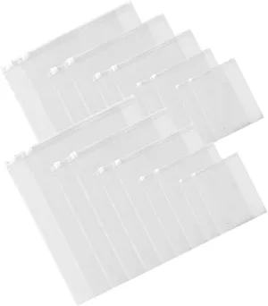 10pcs Zipper Design Travel Storage Pouch Thicken Garment Wrapper Bags for Clothes Underwear and Cosmetics Frosted Material and Reusable