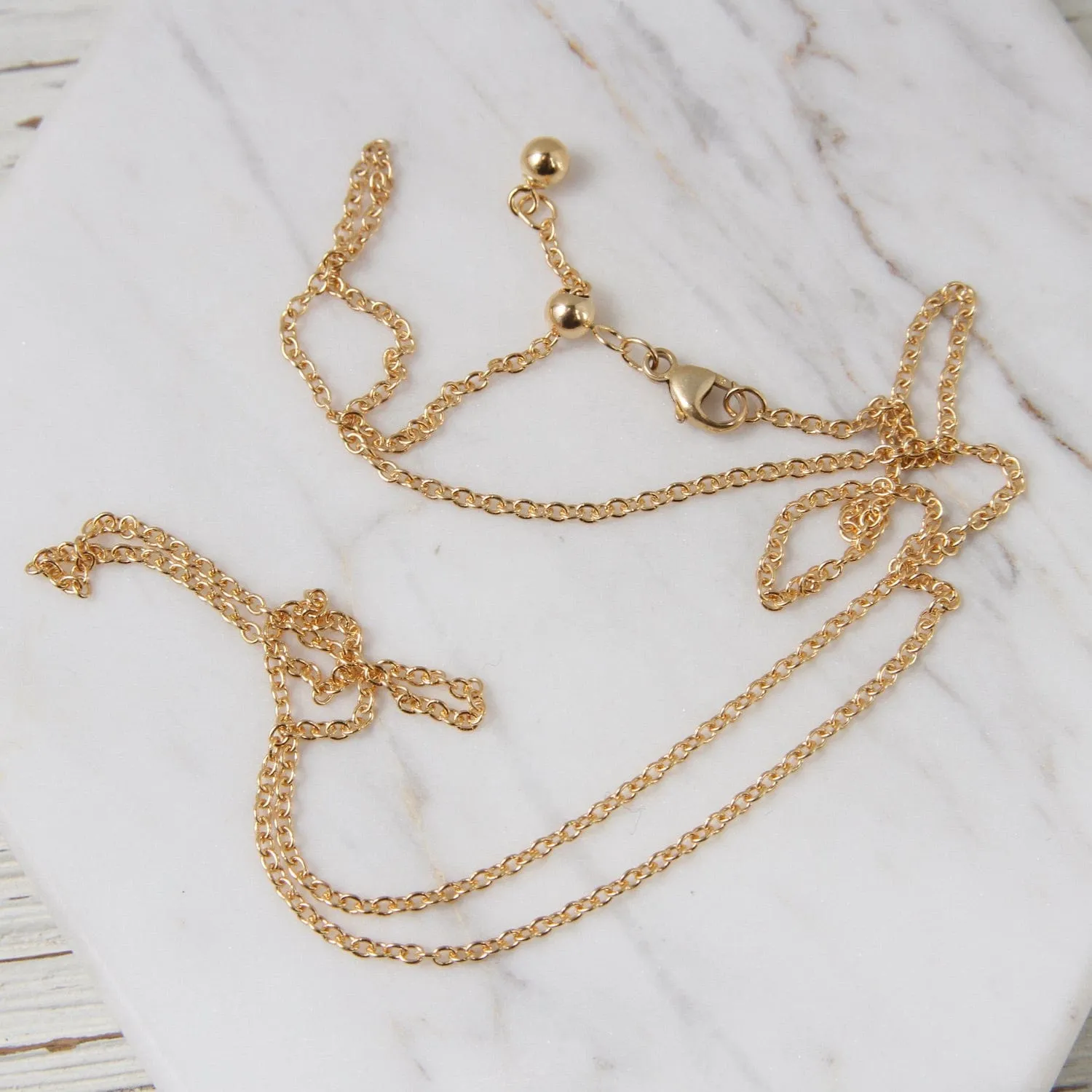 1.3mm Gold Filled Adjustable Cable Chain