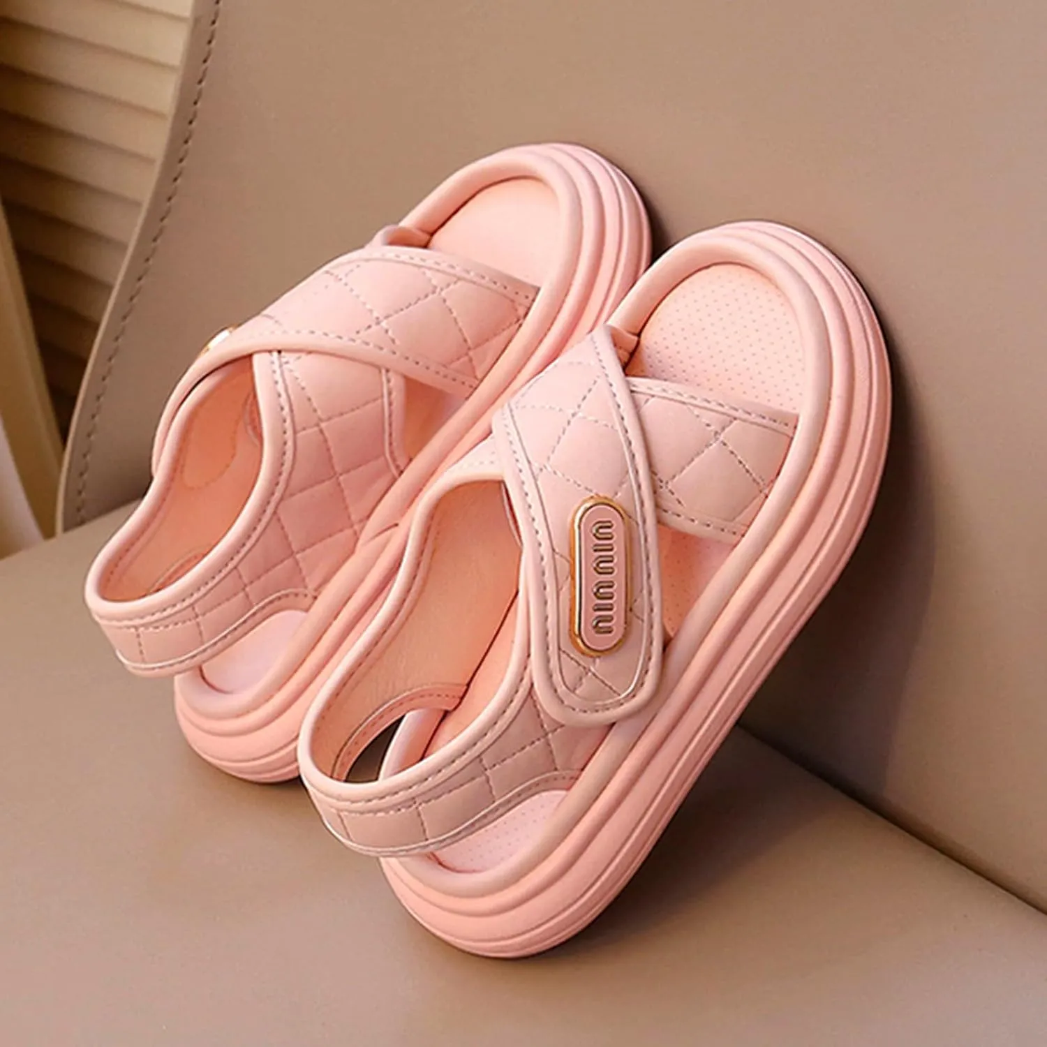 2025 Girls Casual Sandals Fashion Cute Sport Sneakers Summer Beach Vacation Slippers Comfortable Open Toe Soft Sole Platform Slides Breathable Indoor/Outdoor Dressy Party Dance Shoes