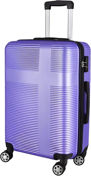 20" Carry-on Suitcases with 360 Spinner Wheels, TSA Lock, Durable Scratch-Resistant ABS Hard Shell Travel Luggage (Light Purple, 20in)