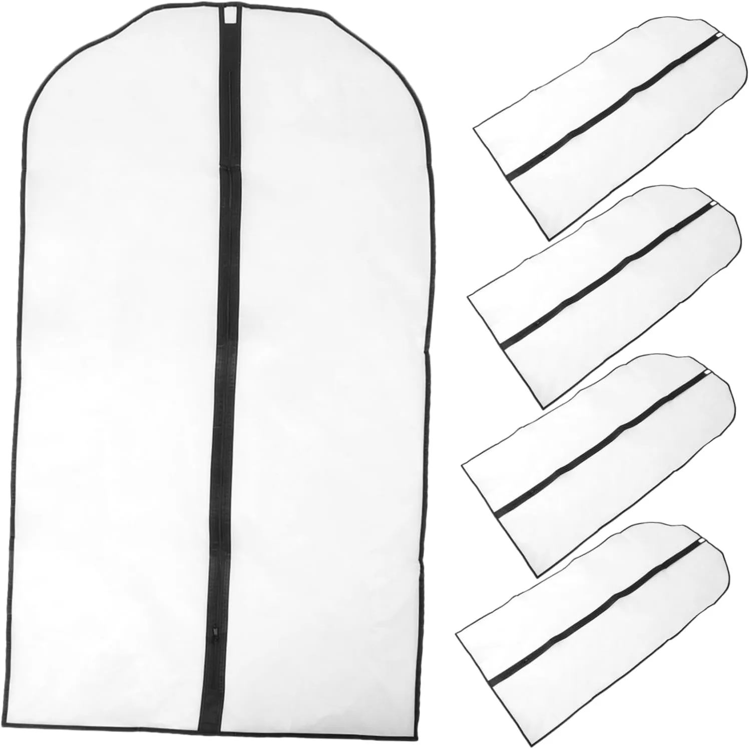 5pcs Dust Bag Garment Bag Single Garment Clear Bag Clothes Bags for Closet Storage Hang Garment Storage Bags for Hanging Clothes Clothing Bags for Hanging Clothes Transparent