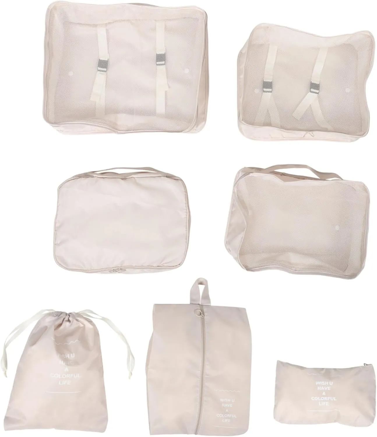 7 Pcs Travel Packing Cubes Luggage Organizer Bags for Easy Clothing Storage Space Saving Suitcase Organizers Neat Travel Accessories for Effortless Packing