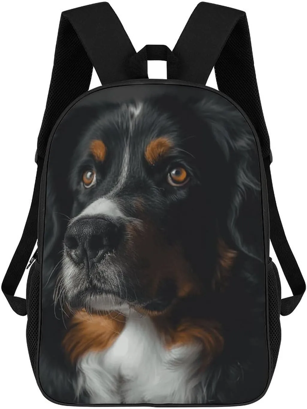A Bernese Dog Business Laptop Backpack for Women Men 17 Inch Carry on Backpack Waterproof Black Bookbag Fashion Lightweight Backpacks for Travel Hiking Camping Casual Daypack Backpacks