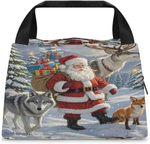 Adult Insulated Bags, Christmas Morning Bird Chart Printed Cooler Bags, Insulated Tote Bags, Grocery Tote Bags