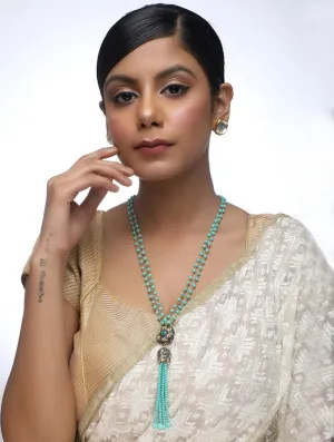 Alloy Bead Necklaces in Turquoise
