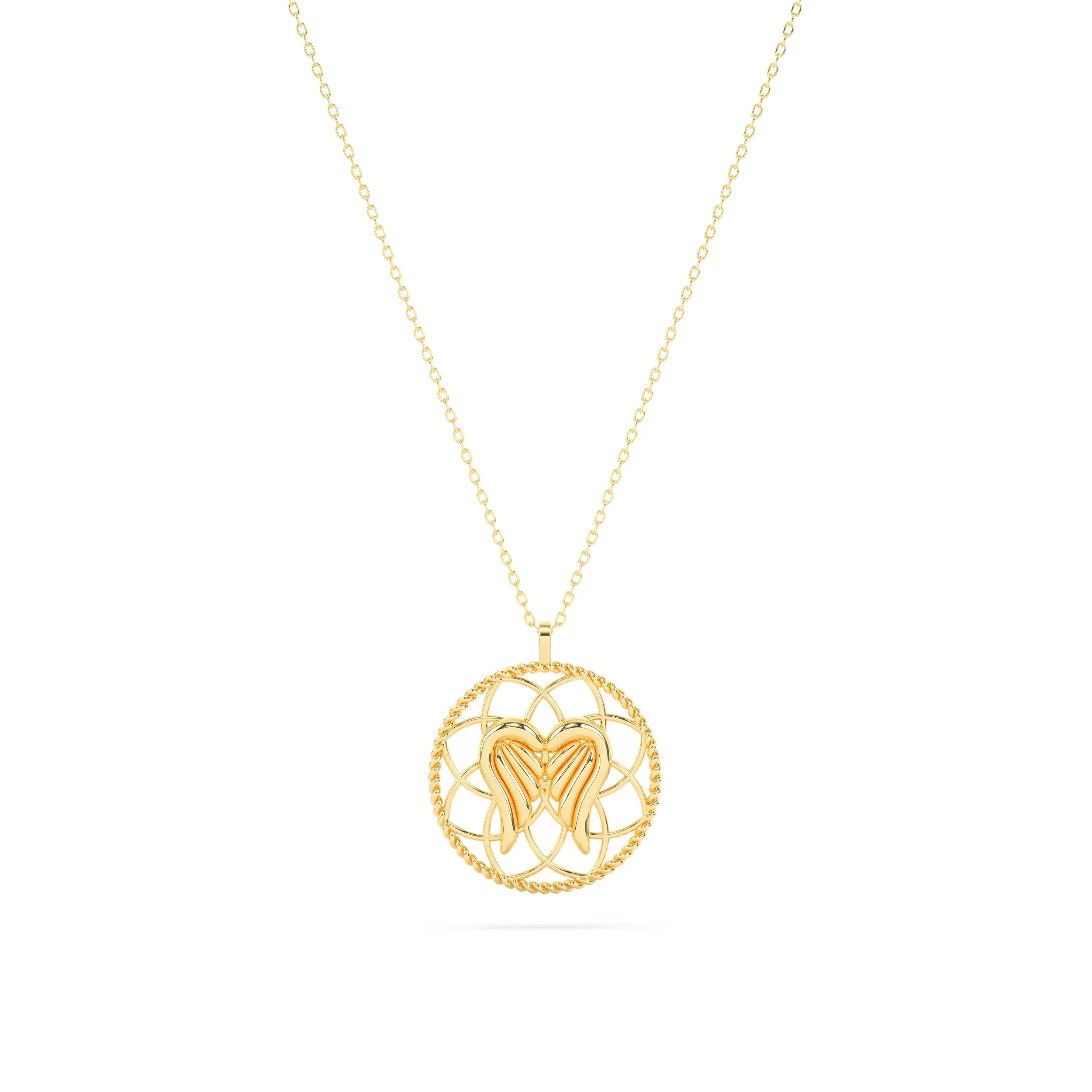 Angel Wing Halo Necklace