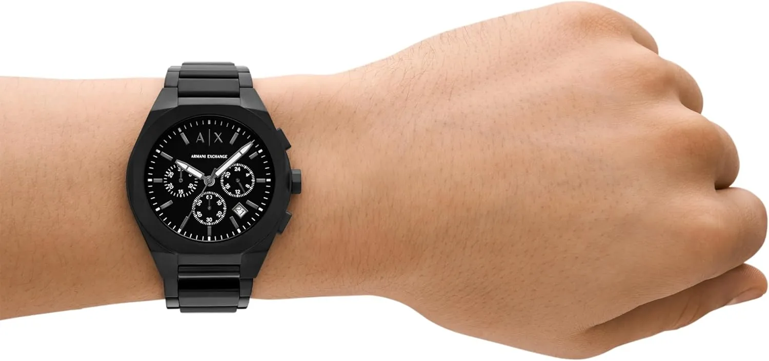 Armani Exchange A|X Chronograph Watch for Men; Men's Watch with Leather, Stainless Steel or Silicone Band