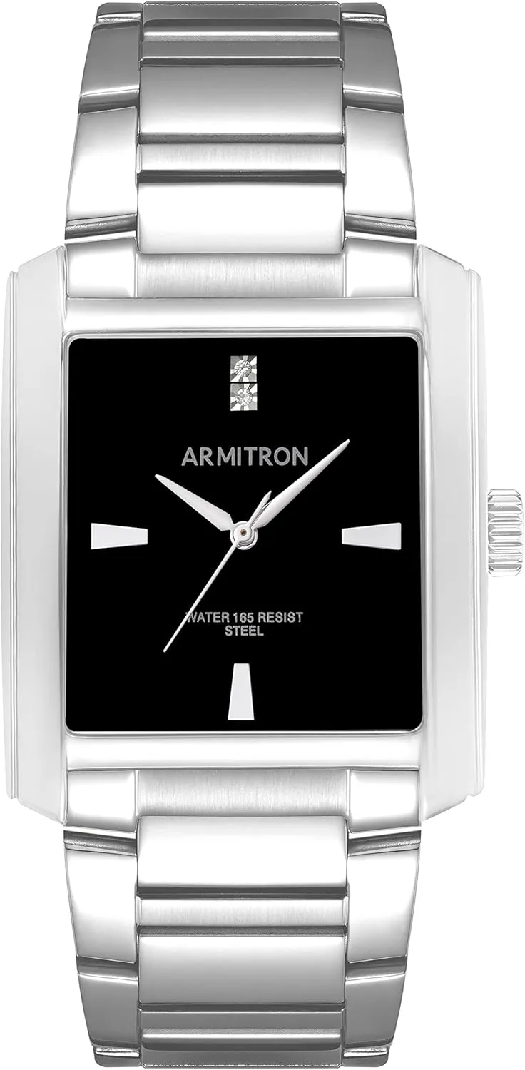 Armitron Men's Genuine Crystal Accented Bracelet Watch, 20/5493