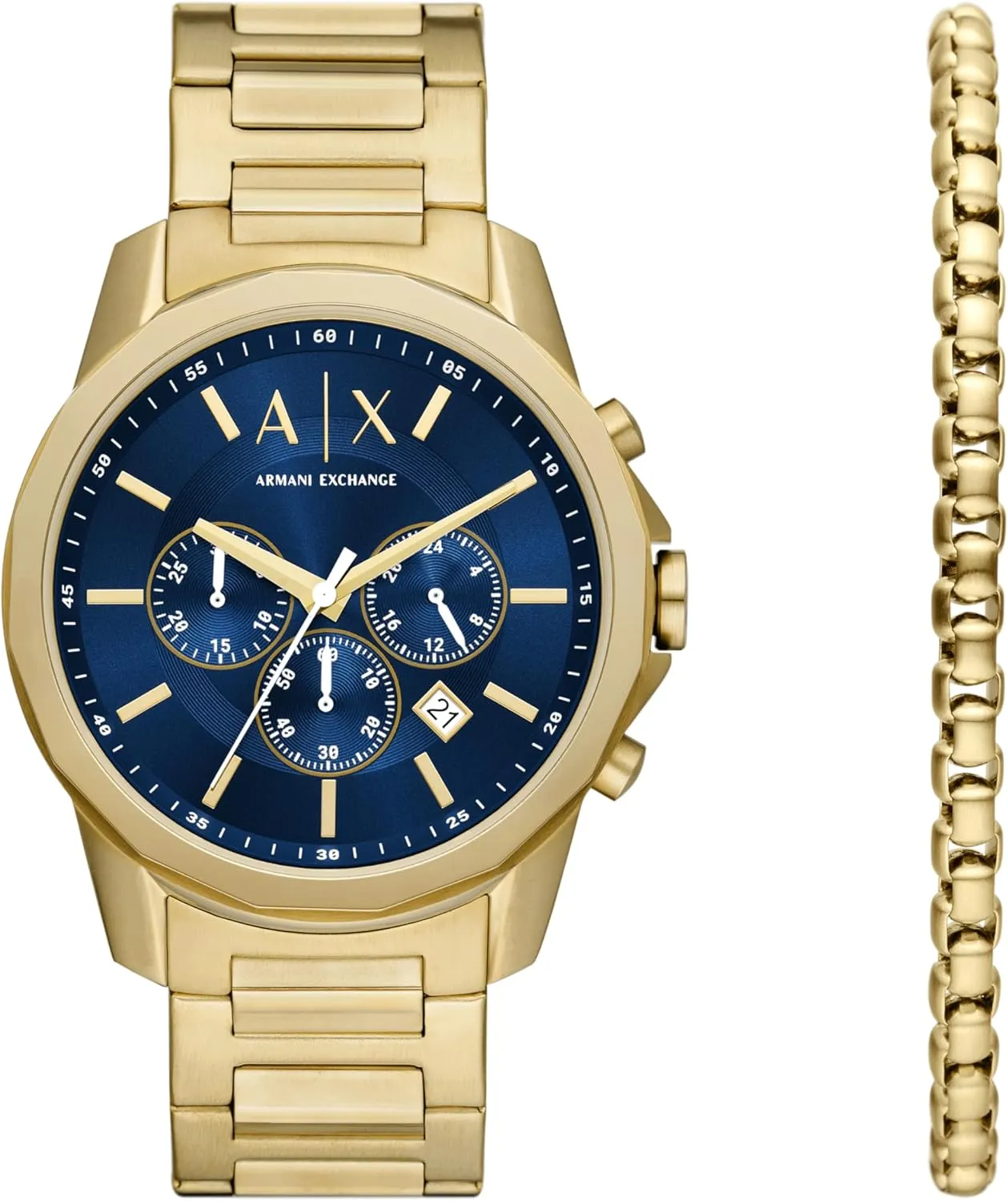 A|X Armani Exchange Chronograph Dress Watch for Men with Stainless Steel, Silicone or Leather Band