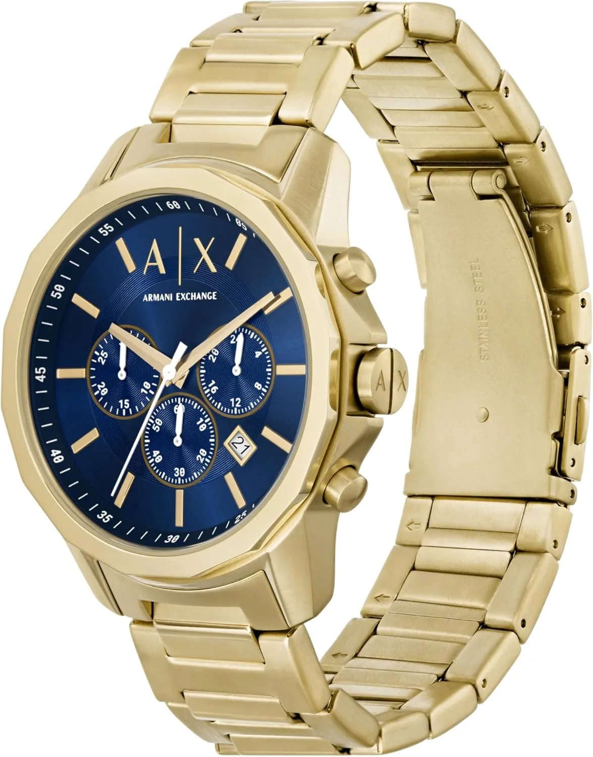 A|X Armani Exchange Chronograph Dress Watch for Men with Stainless Steel, Silicone or Leather Band