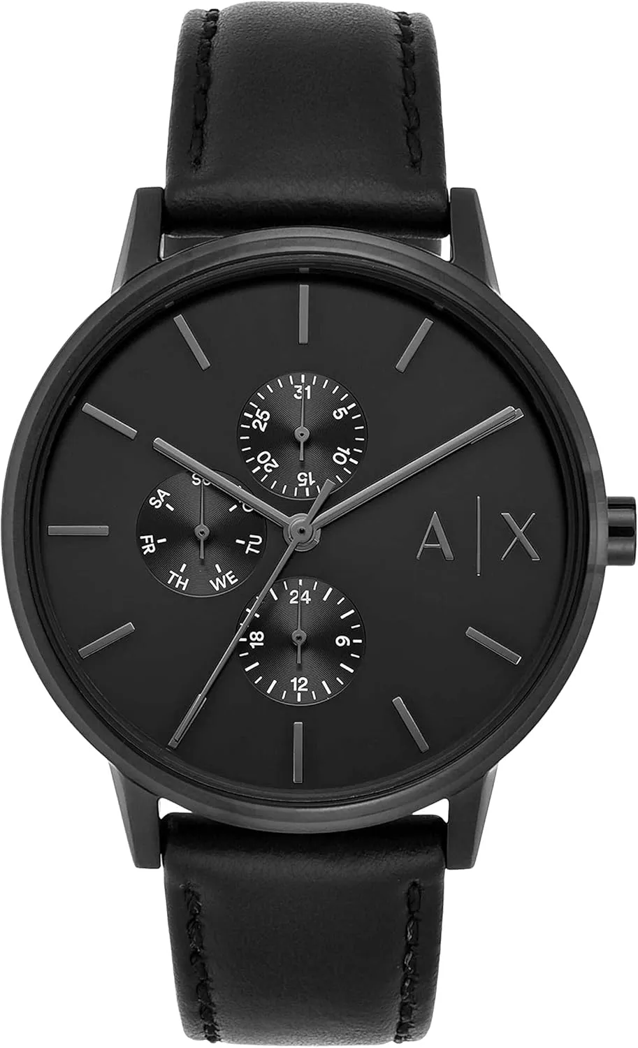 A|X Armani Exchange Men's Watch with Three-Hand Analog Display and Stainless Steel or Leather Band, Watch for Men