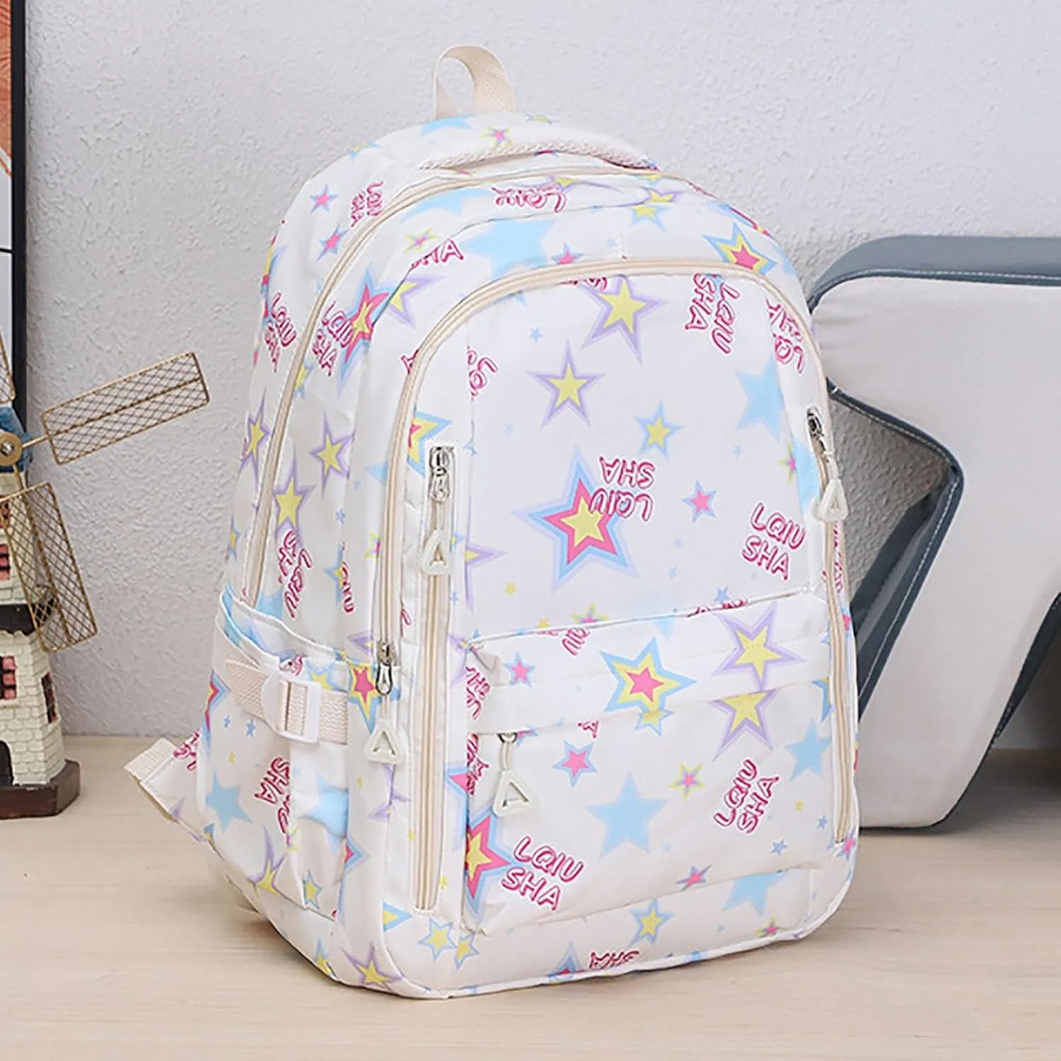 Backpack Purse for Women Medium Size Letter Purse Mobile Phone Messenger Bags Fashion Bags for Travel Work Gift(White)