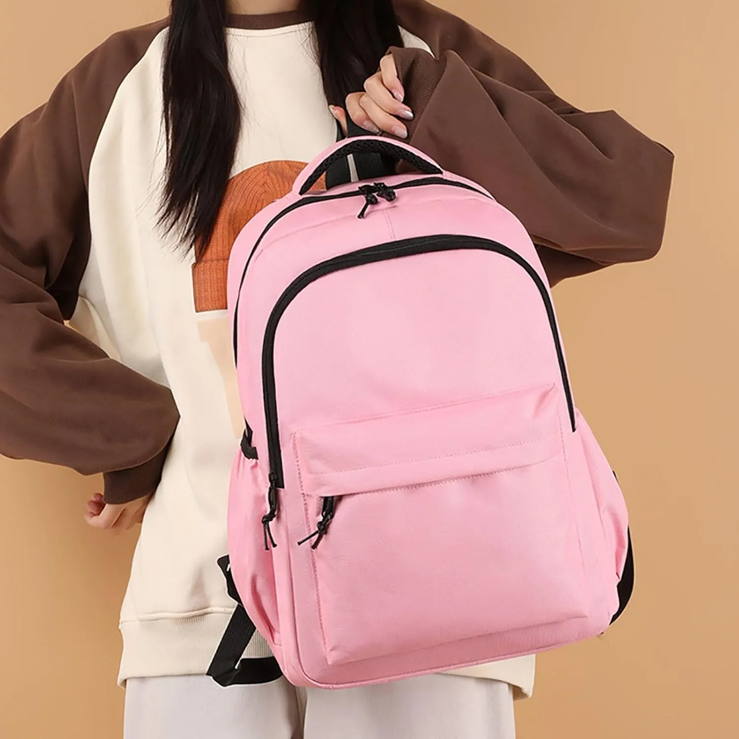 Backpack Purses for Women Lightweight Small Casual Daily Travel Backpacks Fashion Soft Leather Outdoor Backpack(One Size)