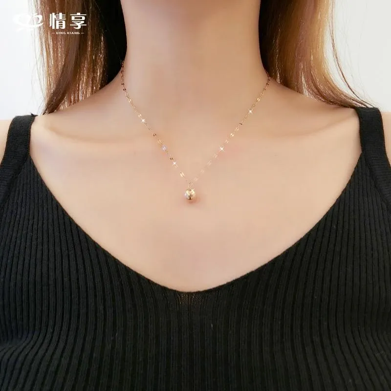 Ball Drop Dainty Chain Necklace