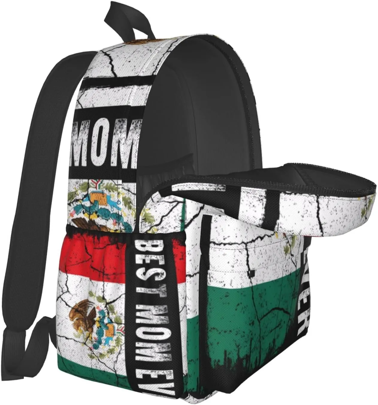 Best Mexican Mom Ever Mexico Flag Laptop Backpack Work Travel Backpacks Business Rucksack Casual Outdoor Daypack with Adjustable Strap Bags for Sports Office Gym Hiking