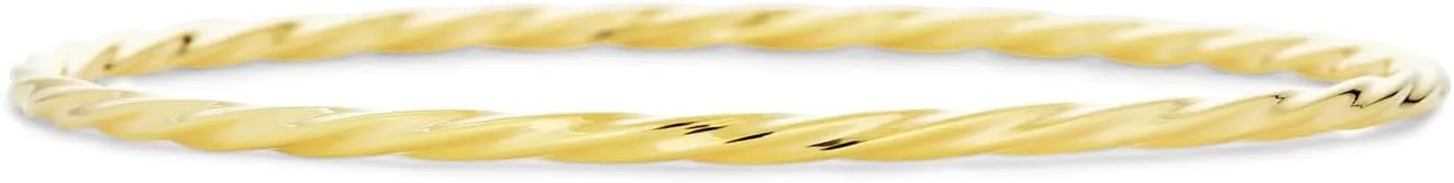 Bling Jewelry Simple Stacking Interlocking Tri Color Twist Multi Bangle For Women Teen Bracelets Round Rose Gold Silver Plated