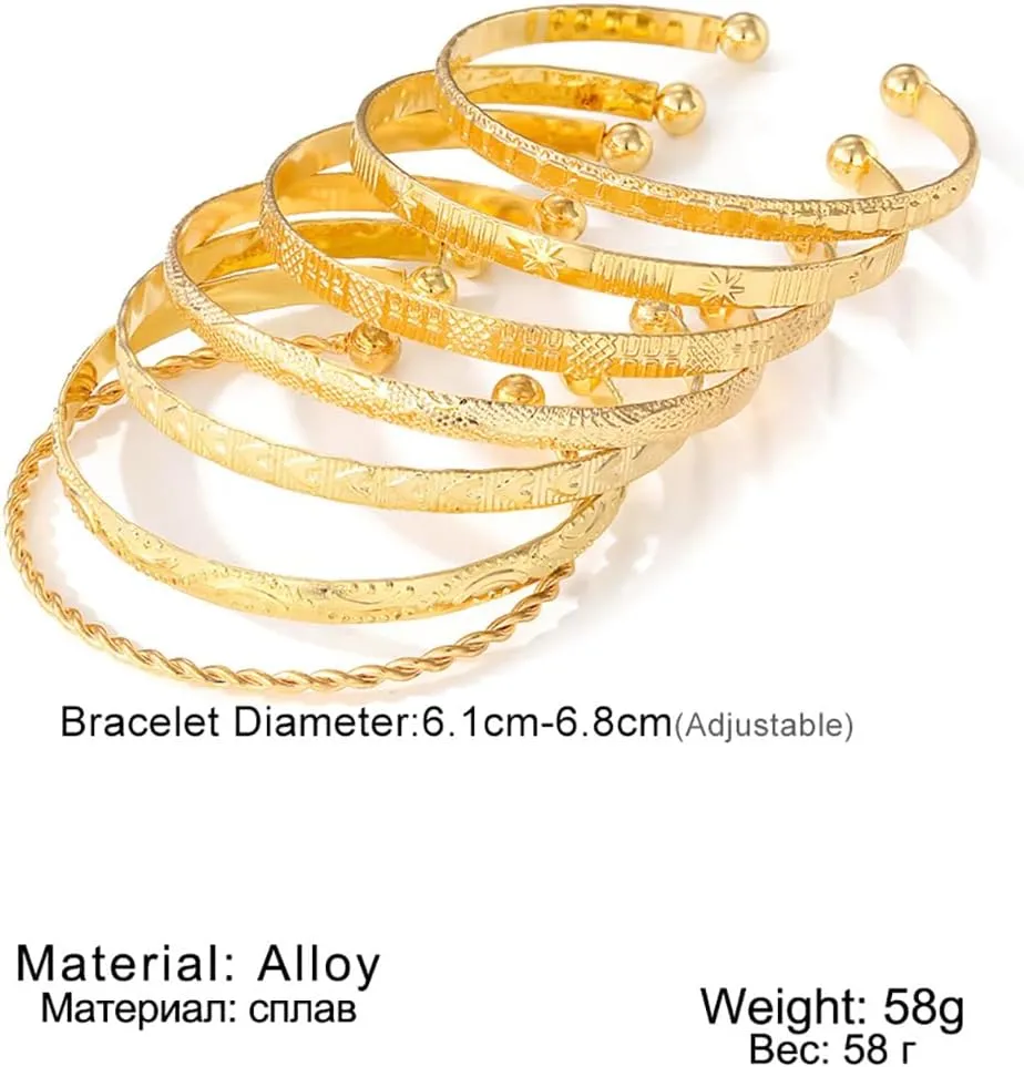 Boho Gold Bangle Cuff Bracelet Set for Women Vintage Layered Stackable Bracelet Set Adjustable Arrow Hexagram Twist Engraved Open Cuff Wrap Bangle Dainty Jewelry Gifts