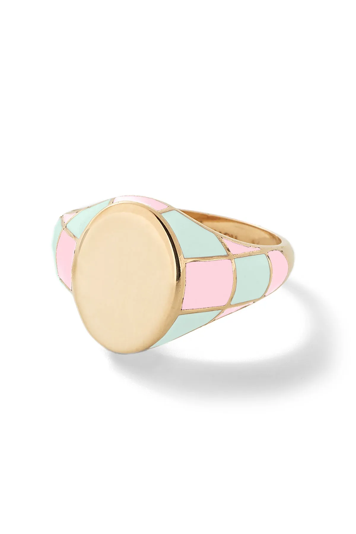 Checker Signet Ring - In Stock