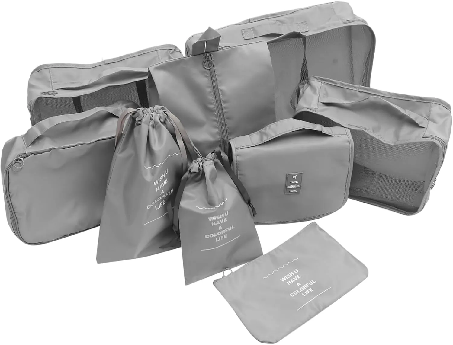 Clothes Bags for Travel 1 Set Suit Travel Bag Reusable Packing Cubes Duffel Garment for Zipper