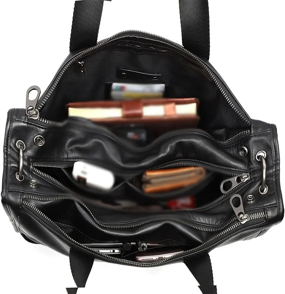 CSCDD Men's Business Travel Tote Bags Men's Messenger Bags Men's Leather Shoulder Bags Men's Laptop Bags