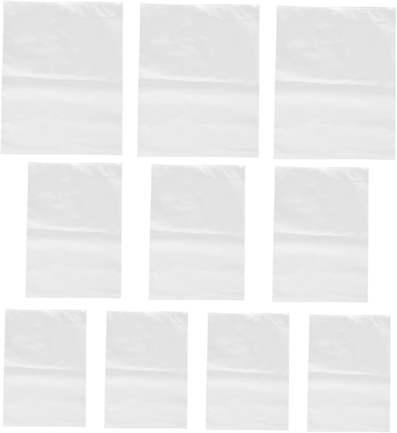 Didiseaon 10Pcs Zipper Sealed Travel Storage Bags for Clothing Luggage Organizers for Socks Underwear and Garments Transparent Packing Pouches