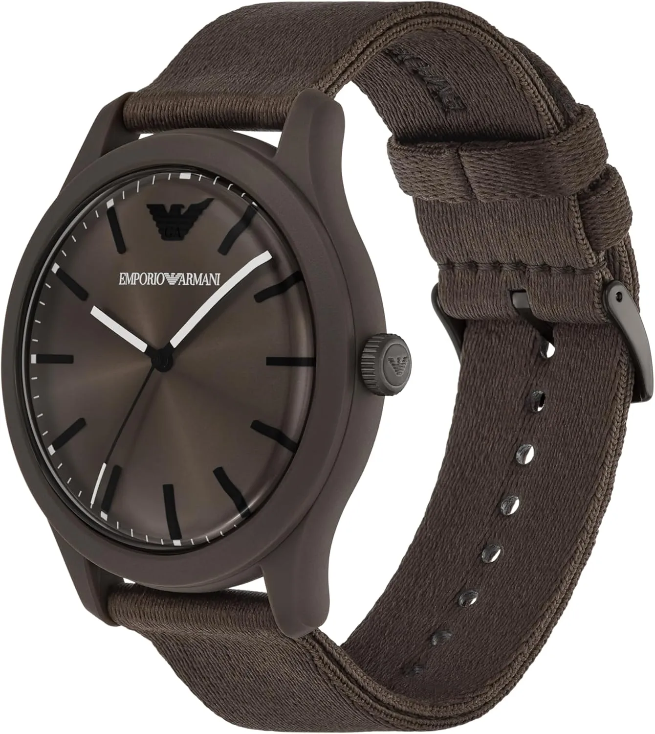 Emporio Armani Men's Three-Hand Leather Watch