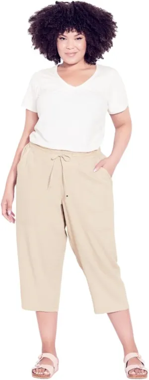 EVANS Unisex Kid's Plus Size Crop Linen VISC