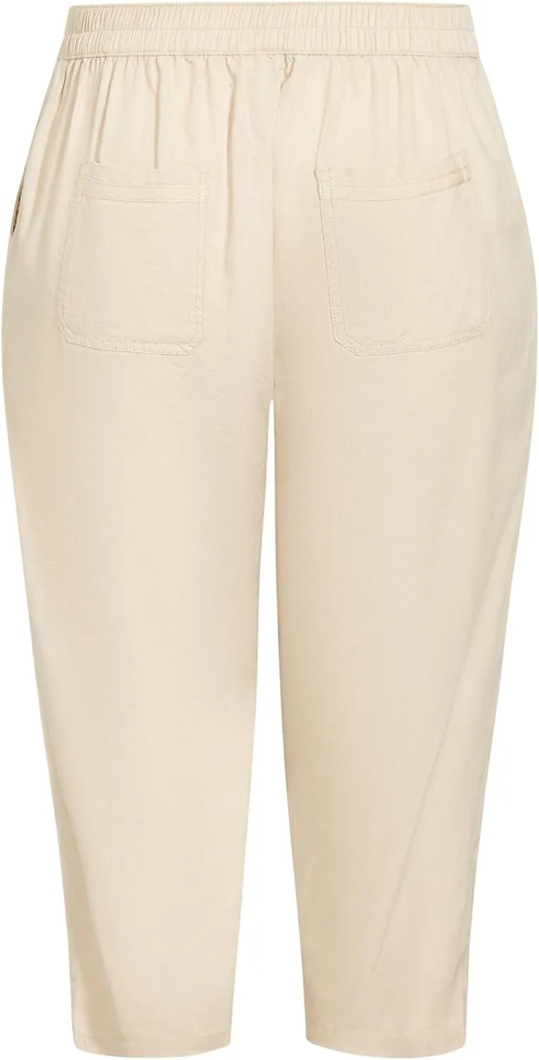 EVANS Unisex Kid's Plus Size Crop Linen VISC