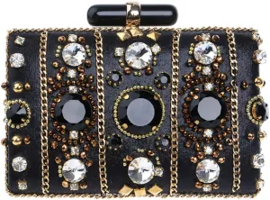 Evening Bag Women Clutches Purse Strap Event Handbag Makeup Wedding Rhinestones