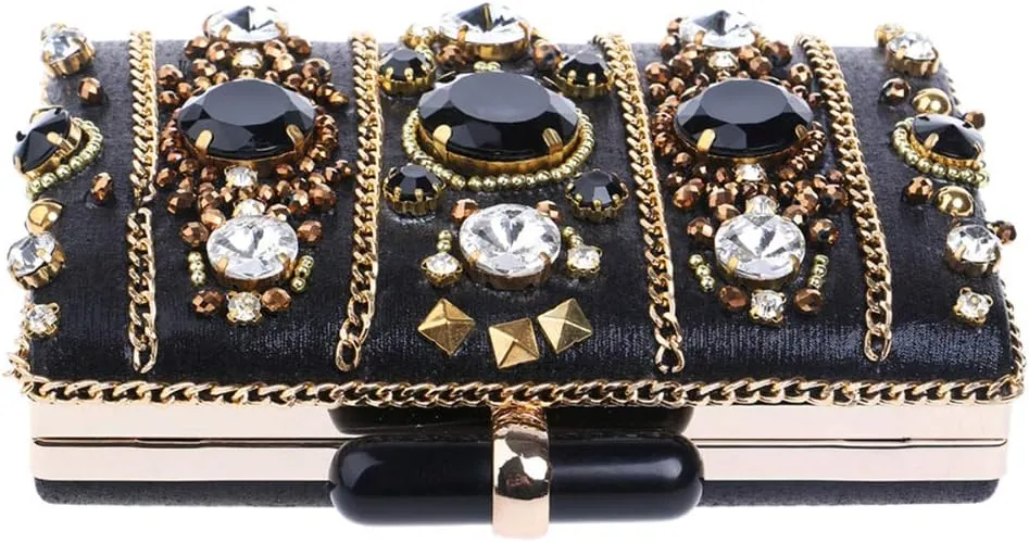 Evening Bag Women Clutches Purse Strap Event Handbag Makeup Wedding Rhinestones