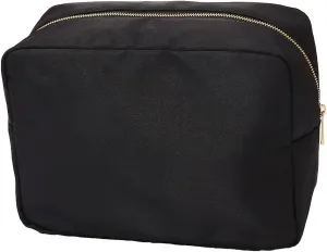 Extral Large Cosmetic Bag Makeup Pouch Bag Case, Nylon Travel Set Women Men(Black,XL)