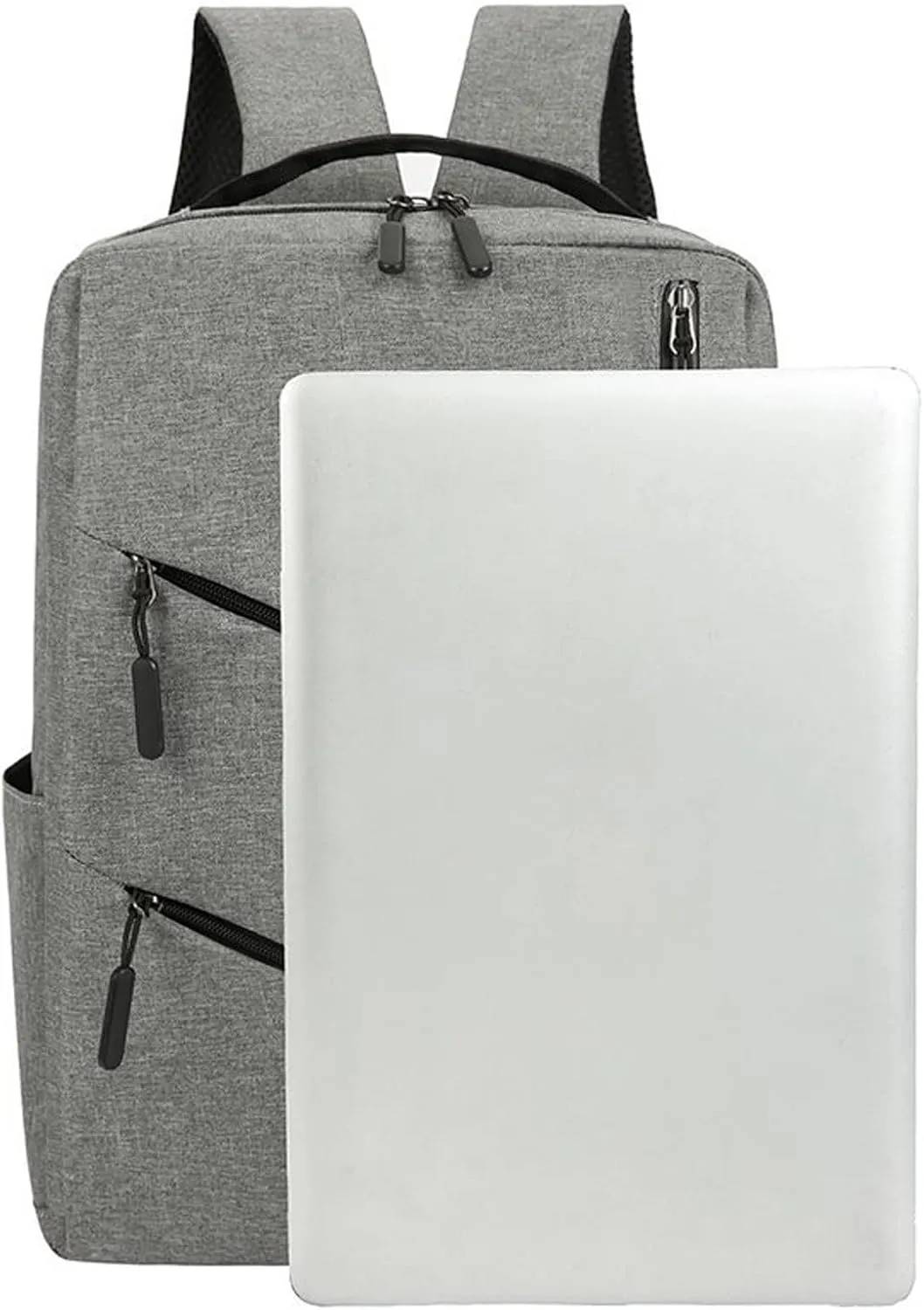 Fashion Cloth Canvas Backpack for Women Casual Daypack with Anti-Theft Back Pocket Purse Necessities for Women(Grey)