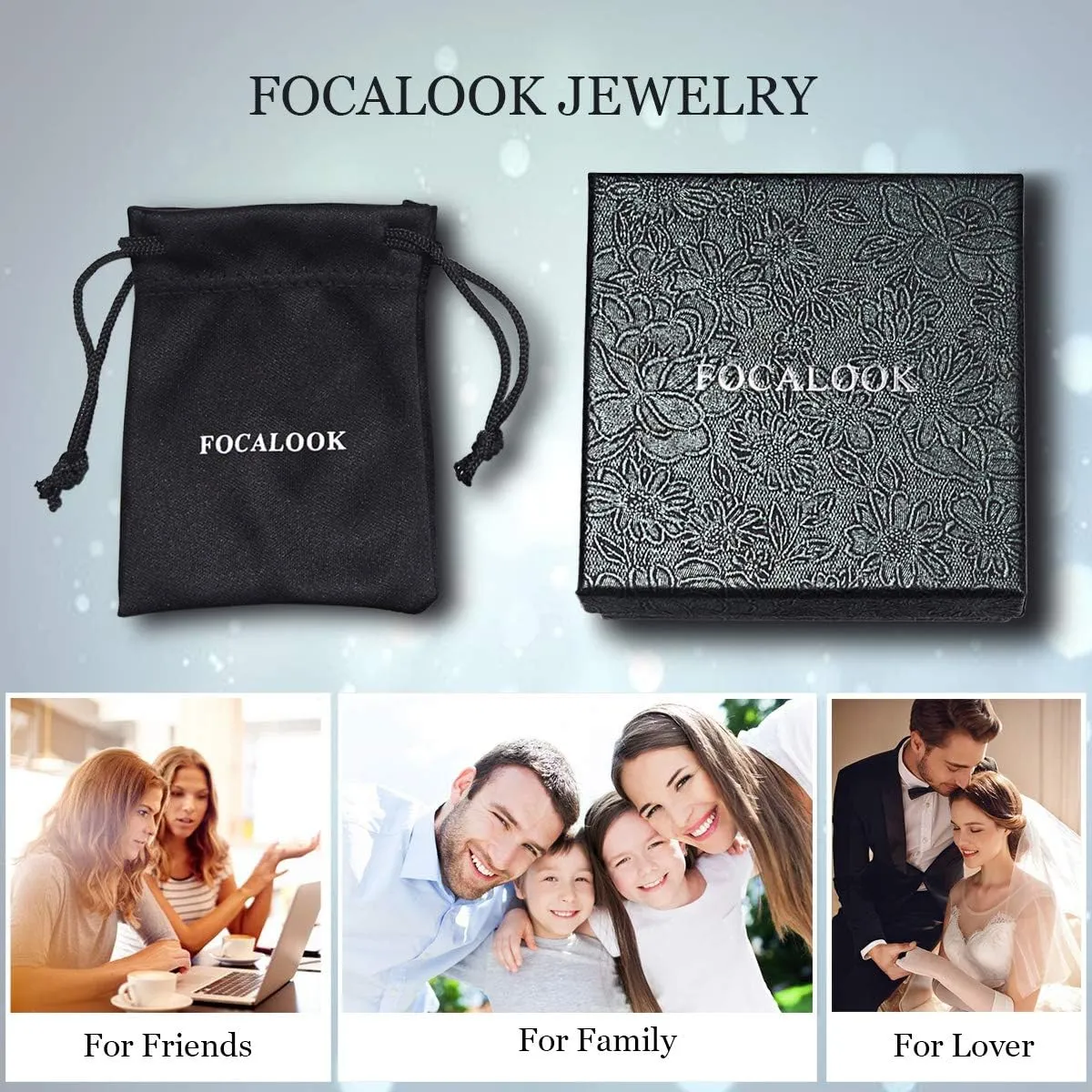 FOCALOOK Long Vertical Bar Dangle Earrings for Women Hypoallergenic 14K Gold Plated/Black/Silver Circle Hoop Bar Drop Earrings (With Gift Box)