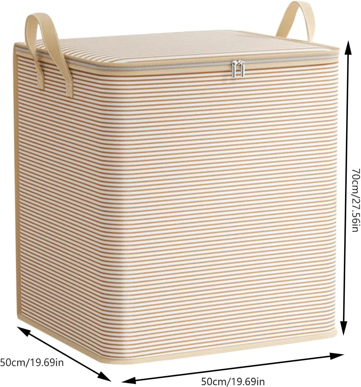 Foldable Closet Organizers and Storage with Sturdy Handle & Zipper Moving Bags Under Bed Storage Containers Clothing Storage Organizer Large Storage Bags for Blankets, Closet, Bedding, Comforter