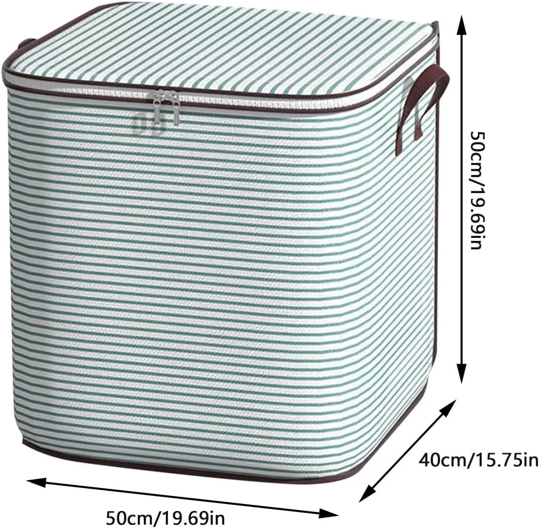 Foldable Organization and Storage with Sturdy Handle & Zipper Moving Bags Under Bed Storage Clothing Storage Large Storage Bags for Bedding, Comforter, Closet, Blankets