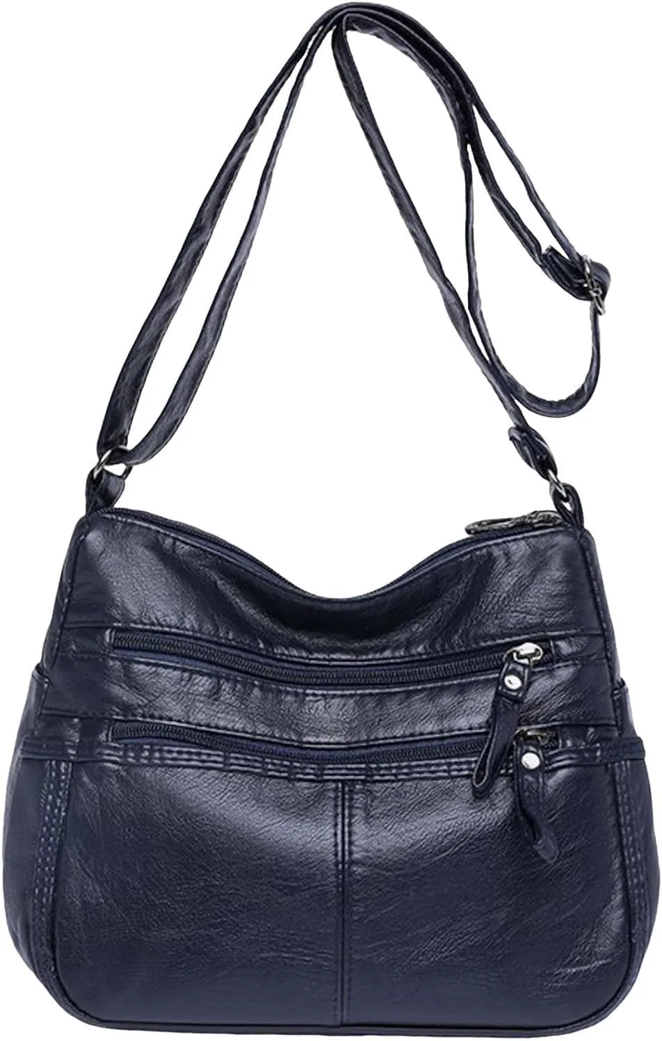 Foldie Crossbody Bags for Women Cute Hobo Tote Handbags Mini Clutch Purses with Zipper Closure Luxury Travel Bag(Blue)