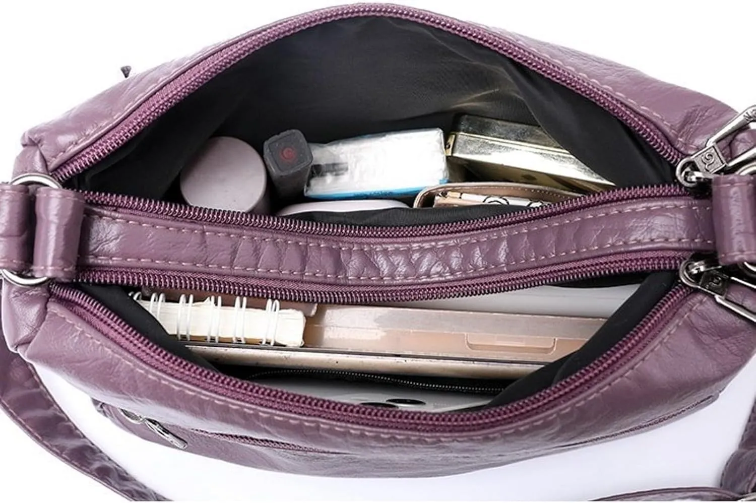 Foldie Crossbody Bags for Women Cute Hobo Tote Handbags Mini Clutch Purses with Zipper Closure Luxury Travel Bag(Grey)