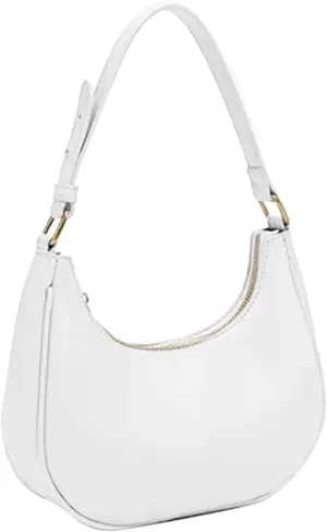 Foldie Crossbody Bags for Women Retro Studded Crossbody Bags Small Shoulder Purses Retro Clutch Underarm Purse(White)
