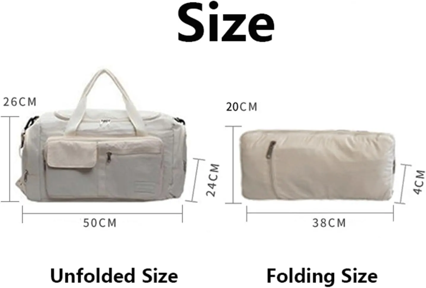 Folding Travel Garment Bag Expandable Carry on, Travel Luggage Organizer for Suitcase Clothes Storage Bag (Pink,40L)