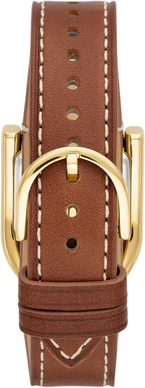 Fossil Women's Harwell Quartz Stainless Steel and Leather Three-Hand Watch