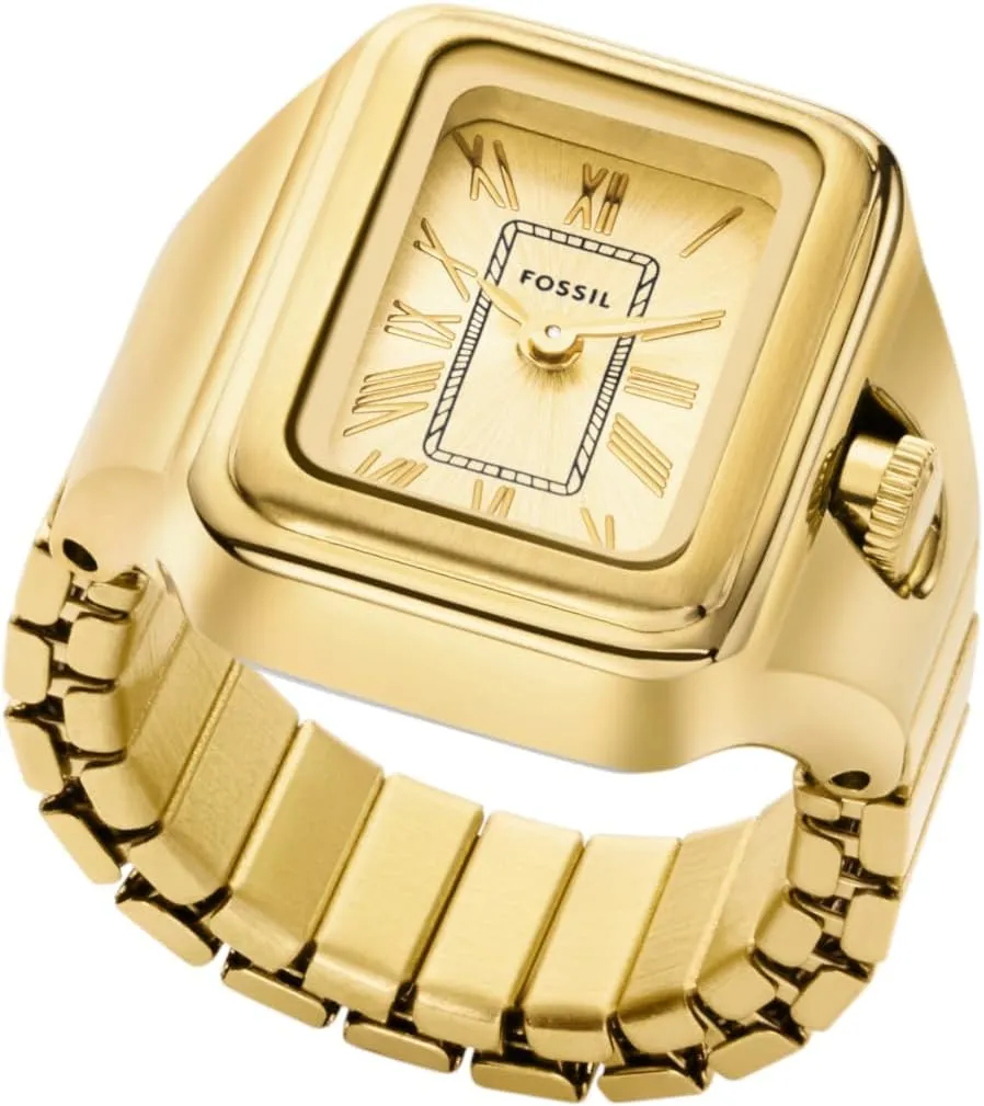 Fossil Women's Quartz Stainless Steel Two-Hand Watch Ring