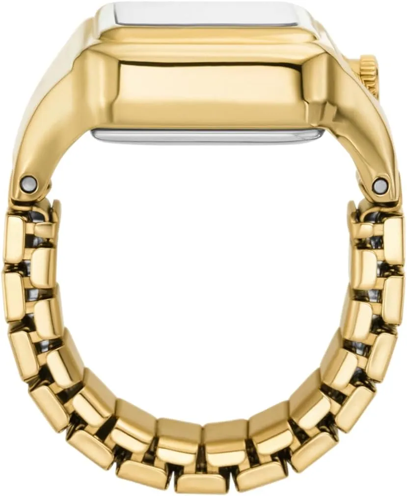 Fossil Women's Quartz Stainless Steel Two-Hand Watch Ring