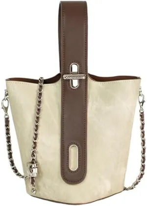 Genuine Leather Cowboy Bucket Bag Women's 2024 New Light Luxury Premium Feeling Niche Tote Small Handbag Crossbody