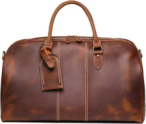 Genuine Leather Handbags Shoulder Bags Crossbody Bags, Travel Bags for Men, Duffle Bags for Men, Briefcases (Color : Brown)