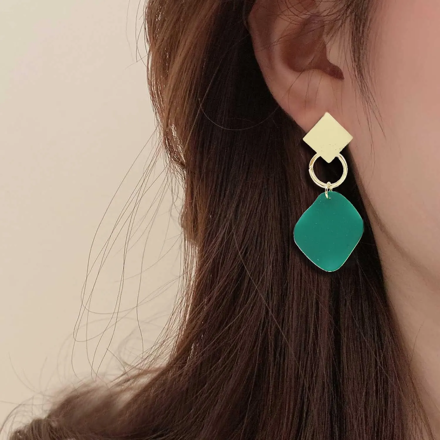 Geometric Triangle Earring Metal Simple Drop Dangle Earring Plating Gold Black Bohemian Dangling Costume Earring For Women Bar Party Fashion Jewelry