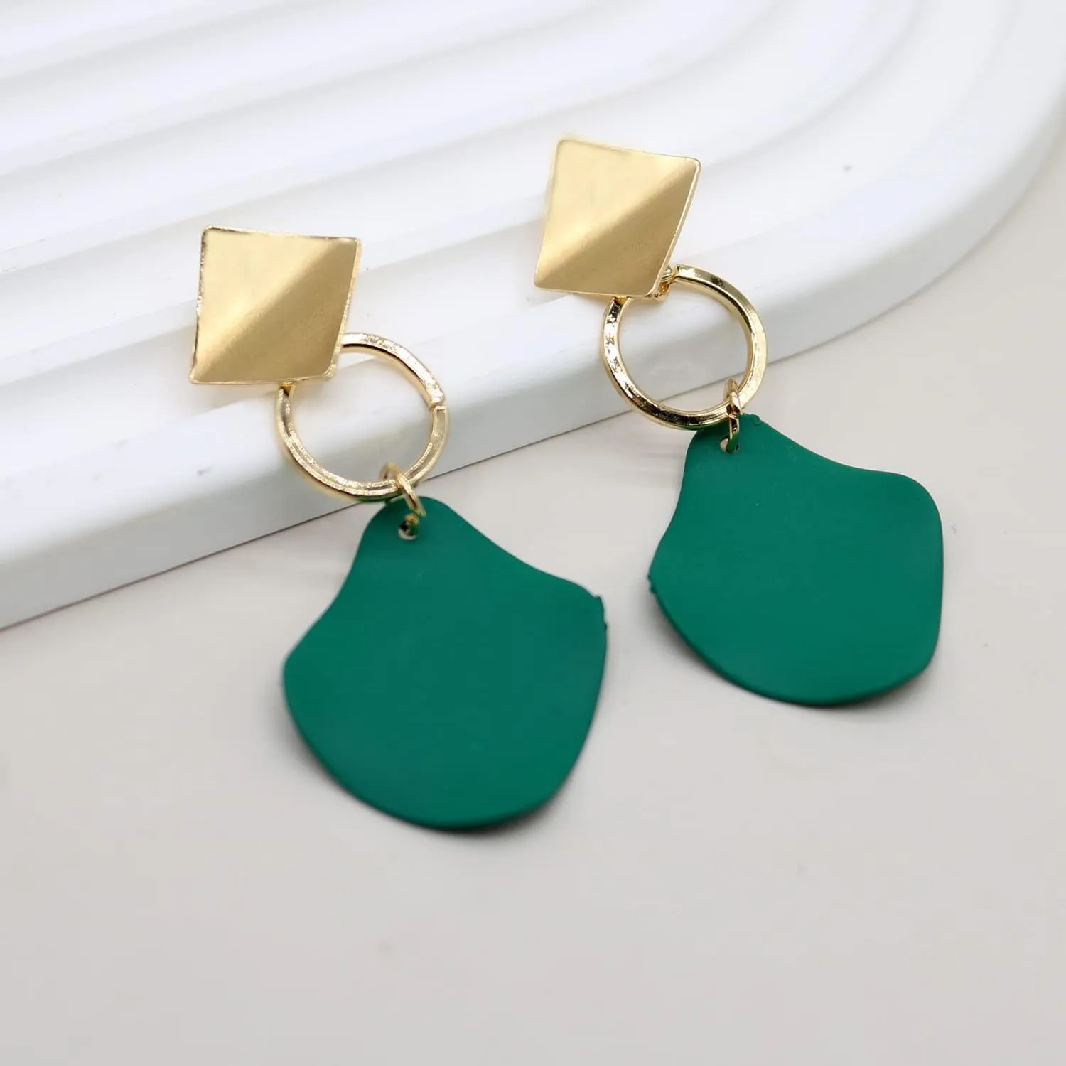 Geometric Triangle Earring Metal Simple Drop Dangle Earring Plating Gold Black Bohemian Dangling Costume Earring For Women Bar Party Fashion Jewelry