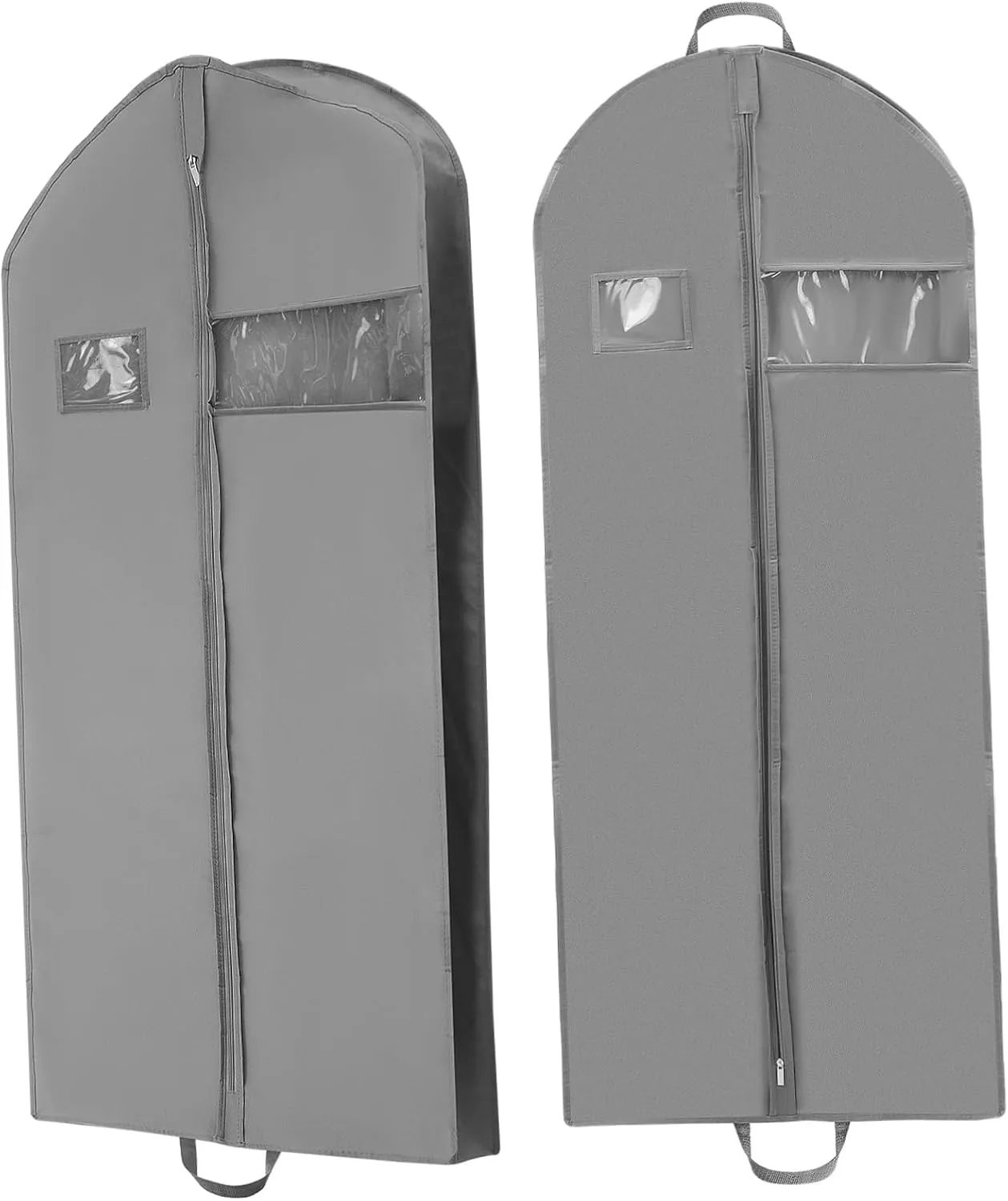 GLEAVI Garment Bag Suit Cover 2 Pack Transparent Window Bag for Travel Clothing Protection
