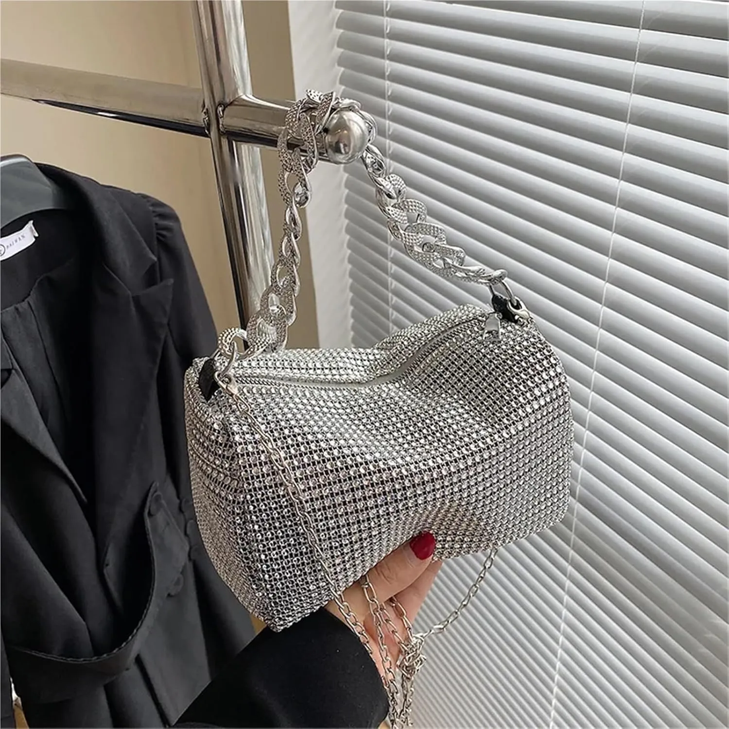 Glitter Rhinestone Evening Bag Shining Evening Clutches Handbag Party Purses