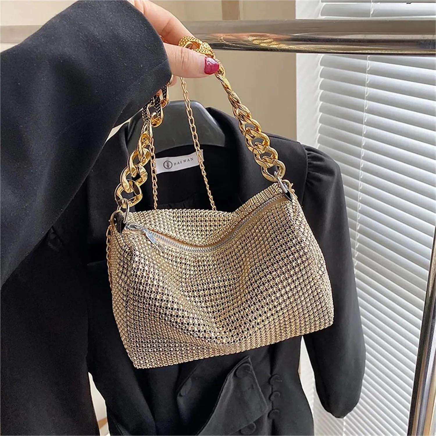 Glitter Rhinestone Evening Bag Shining Evening Clutches Handbag Party Purses
