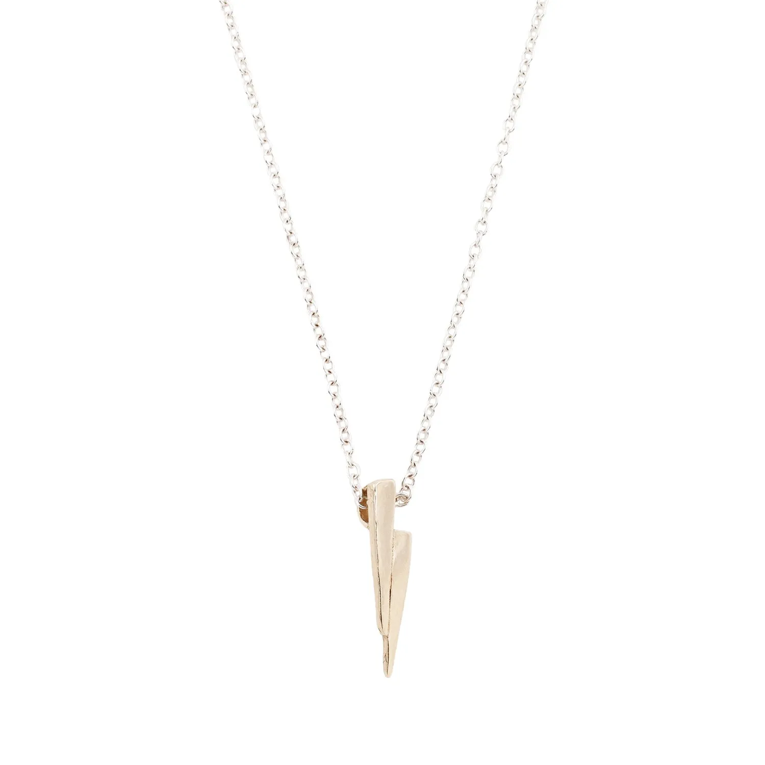Gold On Silver Razor Necklace